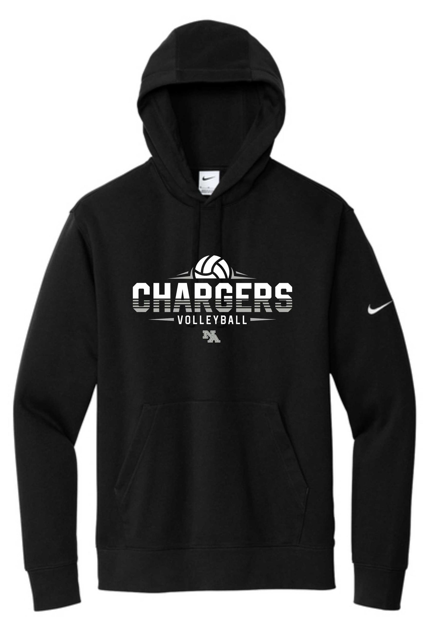 Volleyball 2025 Nike Club Fleece Pullover Hoodie APPROVED SCHOOL ATTIRE