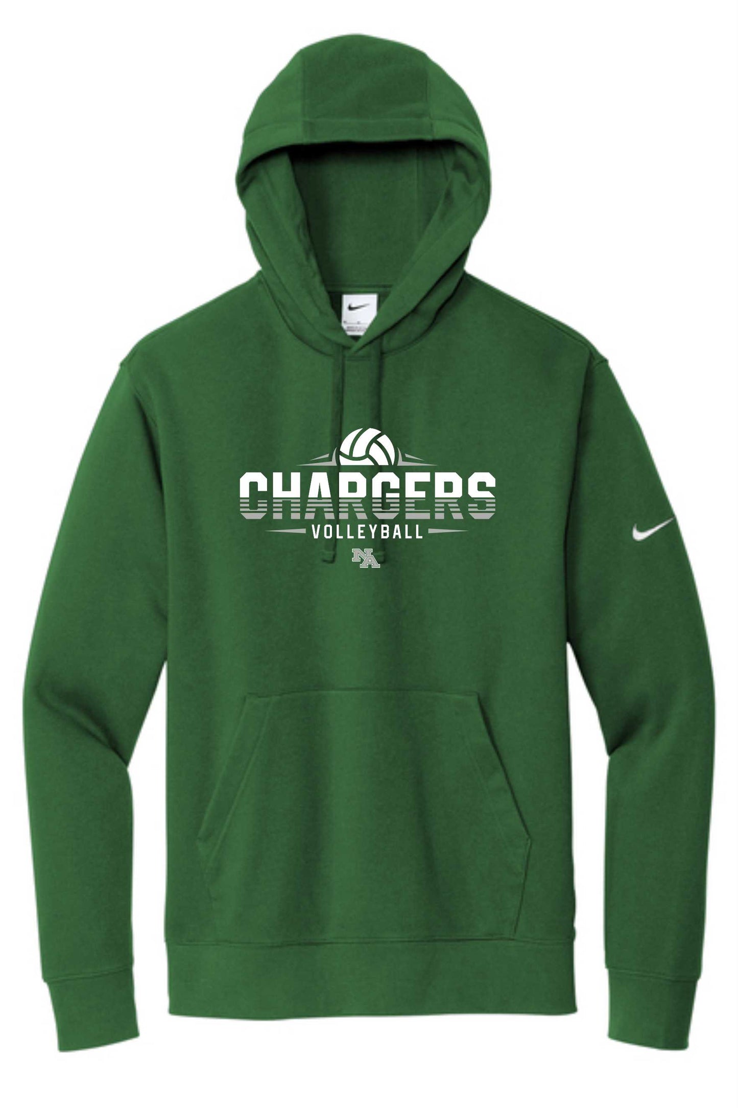 Volleyball 2025 Nike Club Fleece Pullover Hoodie APPROVED SCHOOL ATTIRE