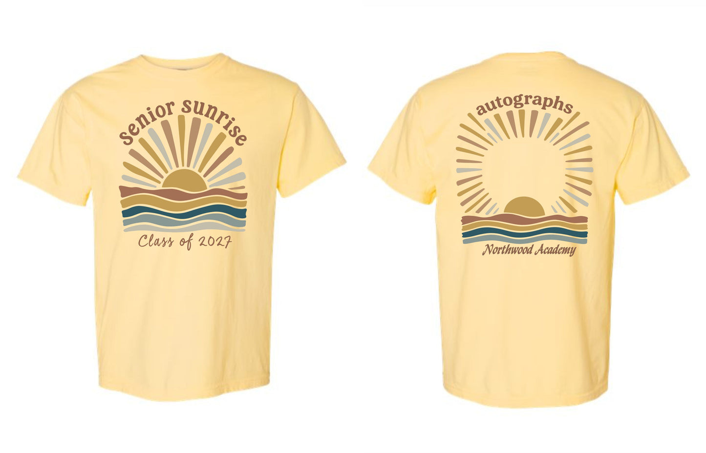 Pre-order by 7/19 Senior Sunrise Comfort Colors Tee (not school attire)