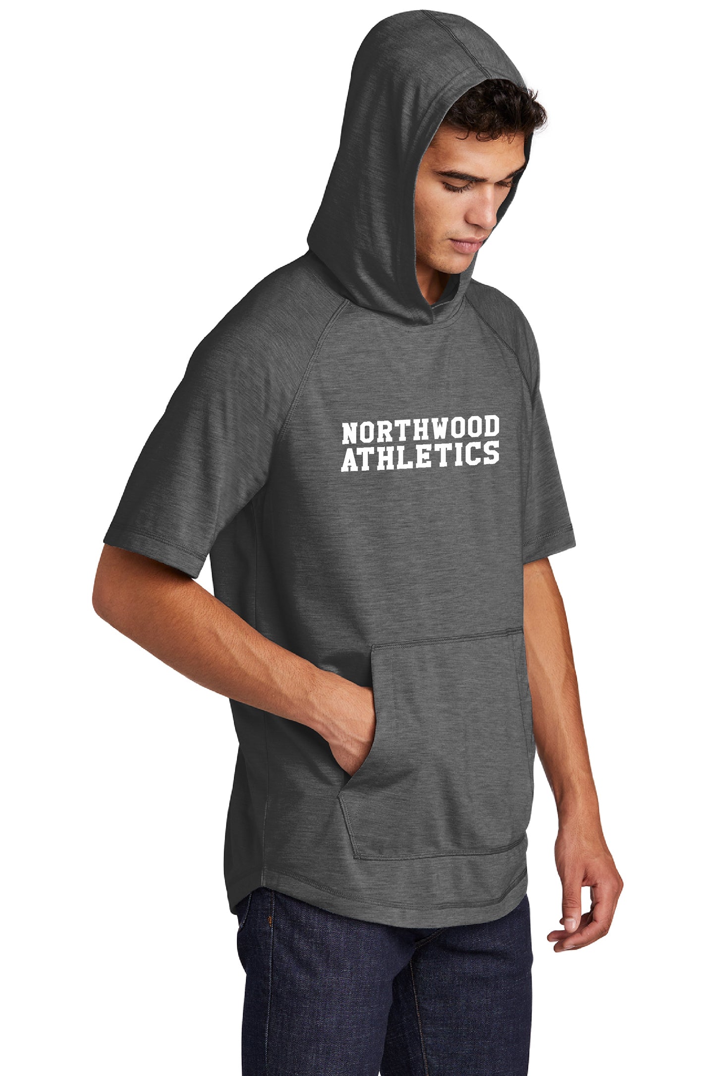Northwood Athletics Tri-Blend Wicking Short Sleeve Hooded tee_text_Fan Gear