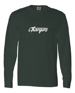 Hanes Perfect Tee Cotton Long Sleeve T-Shirt - Forest Green
