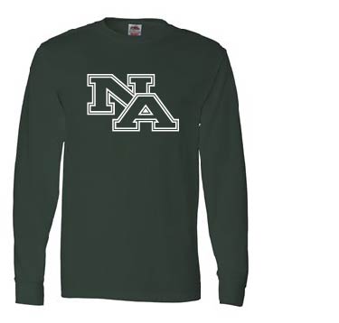 Hanes Perfect Tee Cotton Long Sleeve T-Shirt - Forest Green