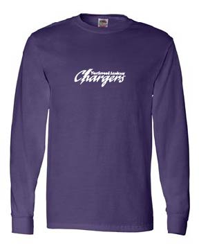 Hanes Perfect Tee Cotton Long Sleeve T-Shirt - Purple