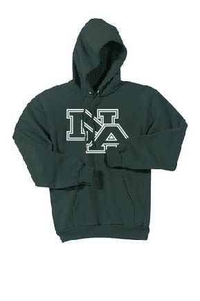 Adult Basic Hooded Sweatshirt Uniform Approved - Forest Green
