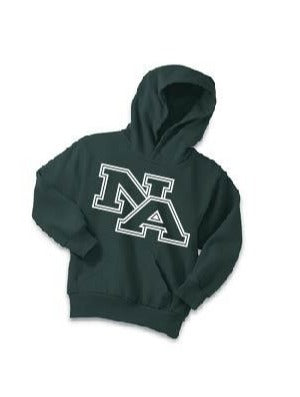 YOUTH sizes Fleece Youth Hooded Sweatshirt - Forest Green - APPROVED SCHOOL ATTIRE