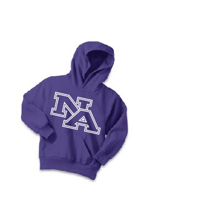 Youth Fleece Hooded Sweatshirt Uniform Approved - Purple