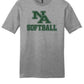 Softball Short Sleeve Cotton Tshirt _ (youth & adult ) Fan Wear (5 colors)