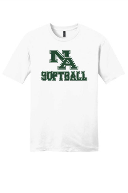 Softball Short Sleeve Cotton Tshirt _ (youth & adult ) Fan Wear (5 colors)
