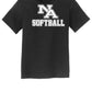 Softball Short Sleeve Cotton Tshirt _ (youth & adult ) Fan Wear (5 colors)