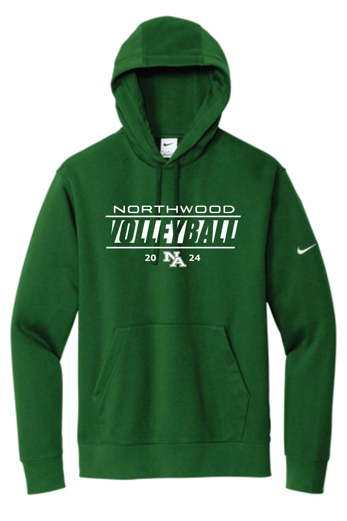 Volleyball 2024 Nike Club Fleece Pullover Hoodie APPROVED SCHOOL ATTIRE