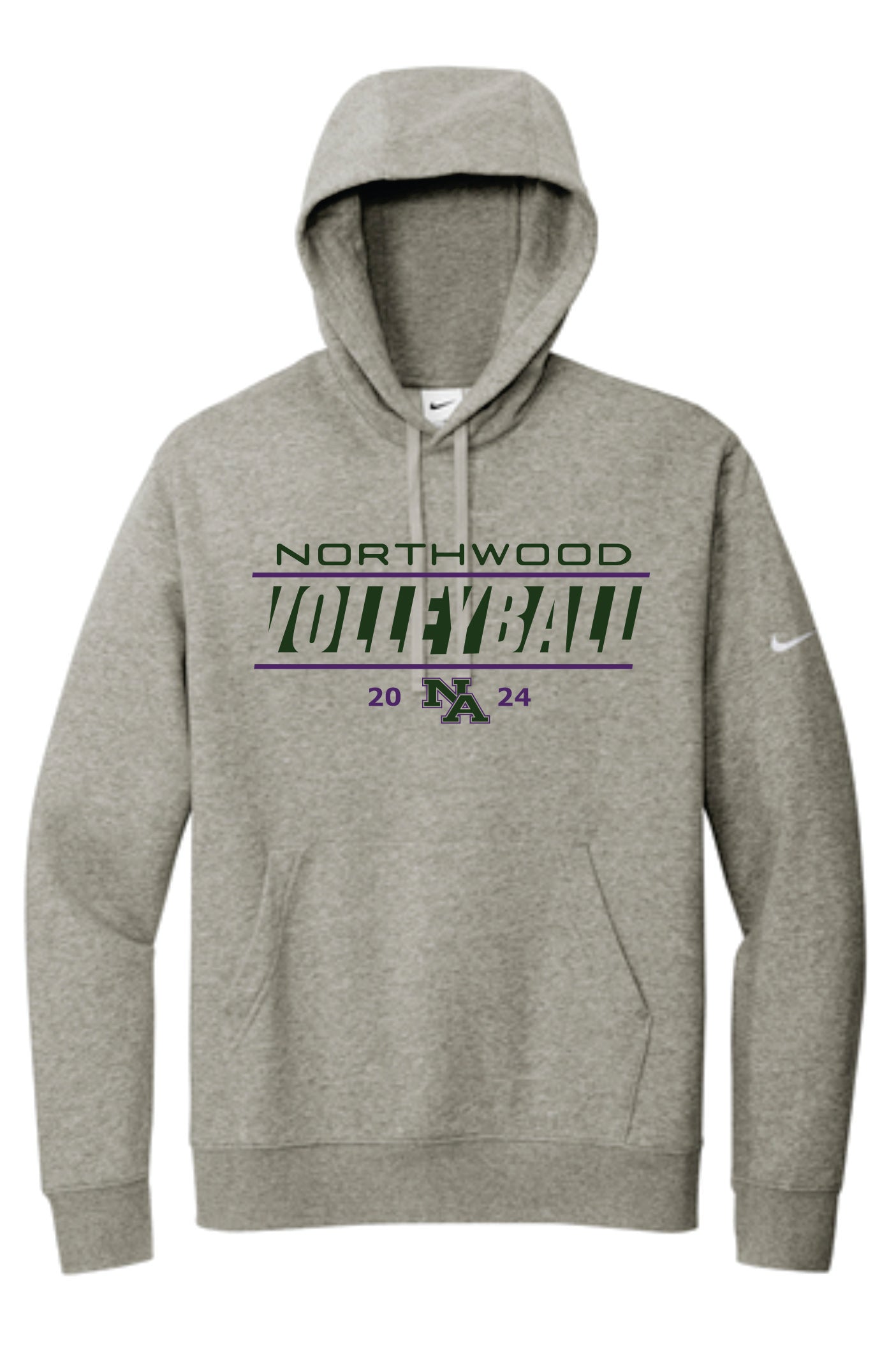 Volleyball 2024 Nike Club Fleece Pullover Hoodie APPROVED SCHOOL ATTIRE