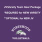Volleyball Team Gear Package *Required for New Varsity *Optional for New JV