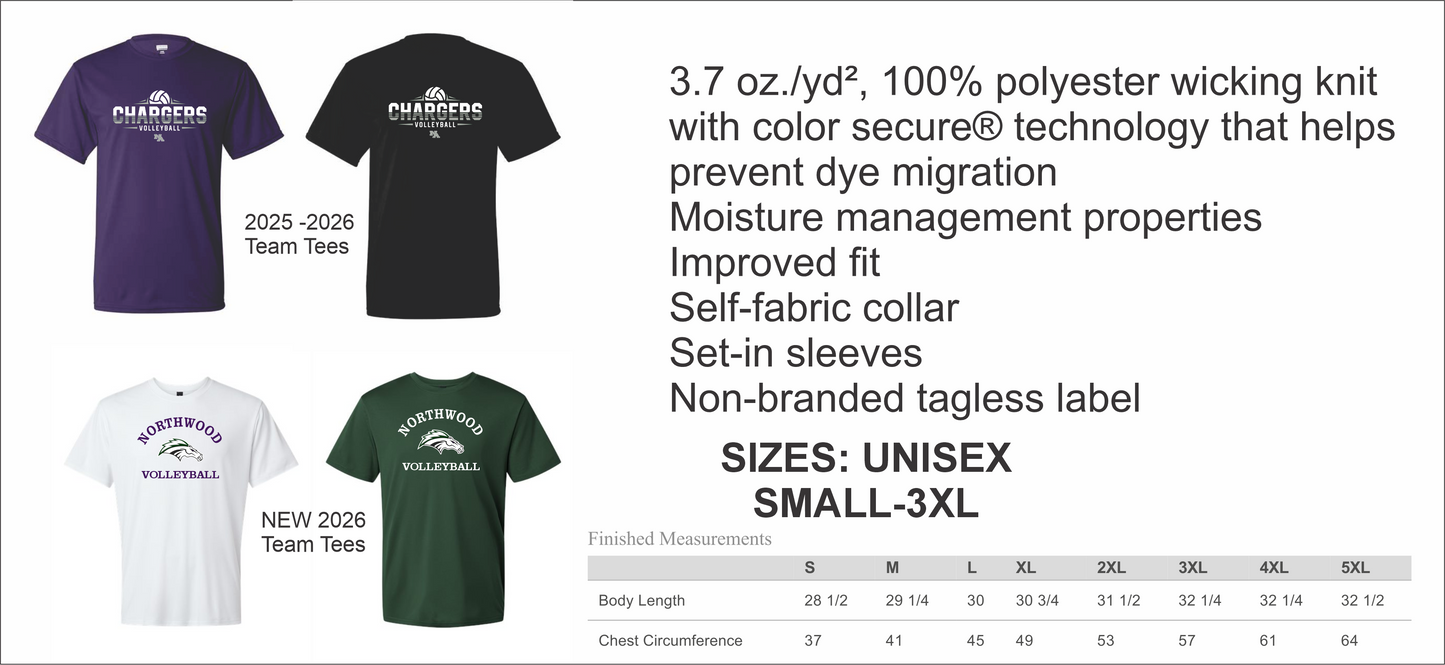 Volleyball Team Gear Package *Required for New Varsity *Optional for New JV