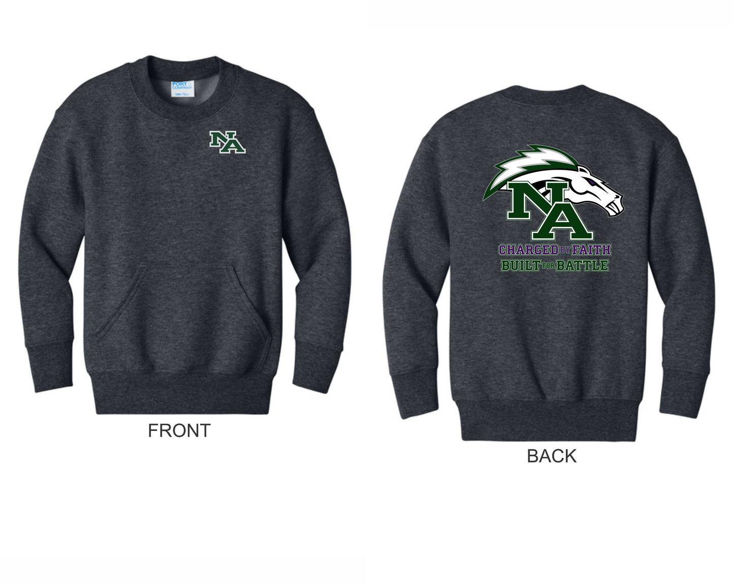 NEW NA Charger Design Crewneck Sweatshirt WITH front pocket