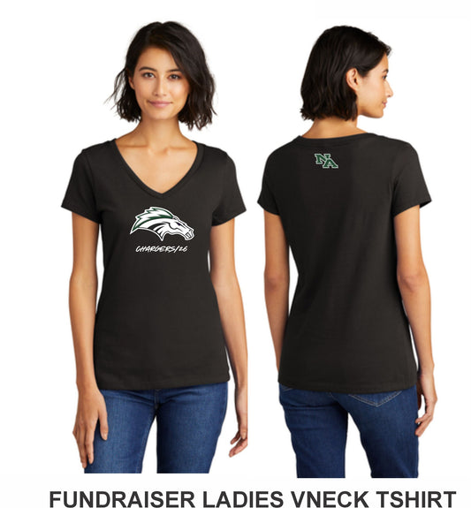 CHARGERS SOFT COTTON LADIES VNECK TEE _ Uniform Approved K-12