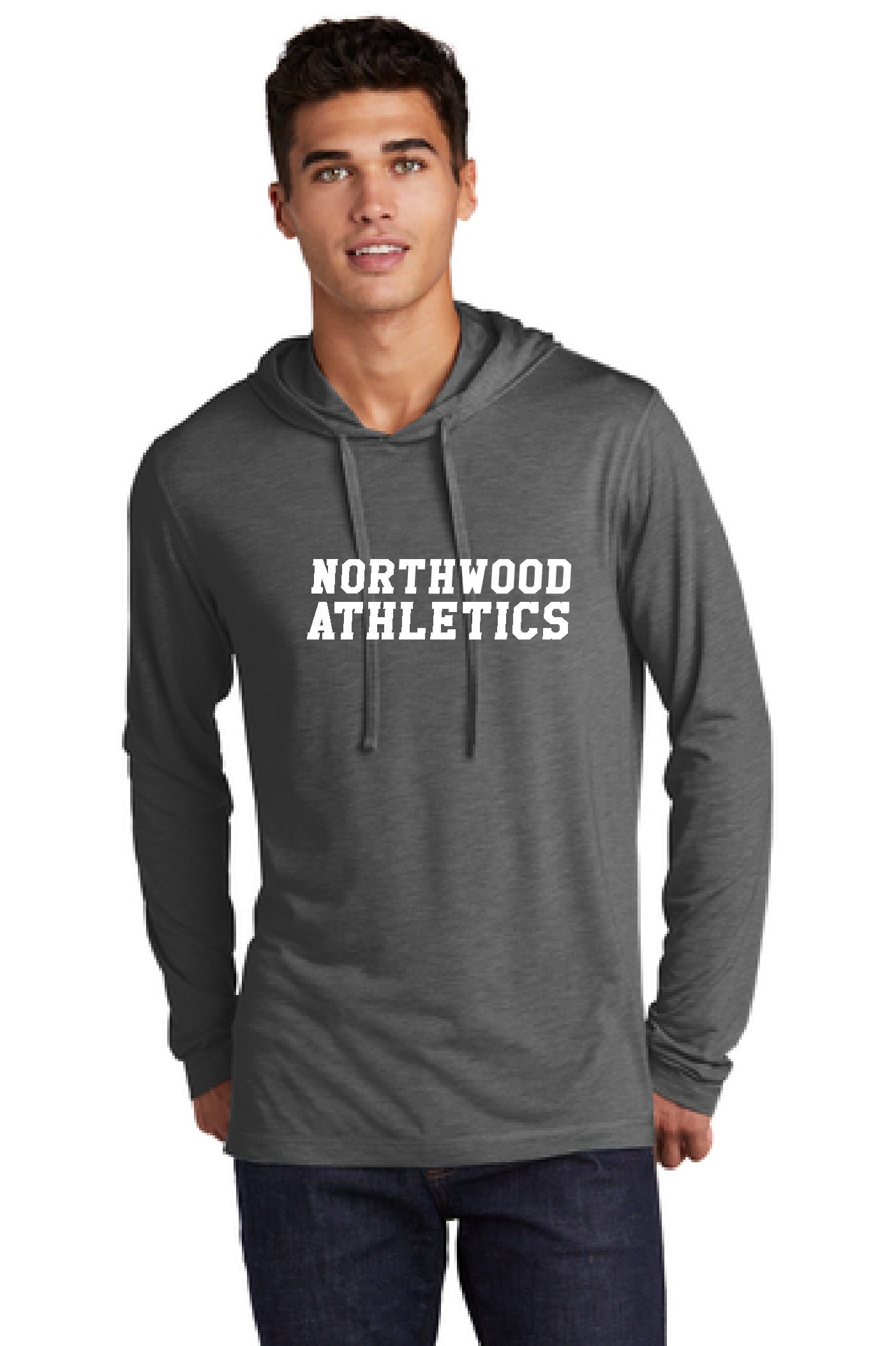 Northwood Athletics Tri-Blend Wicking Long Sleeve Hooded tee_text_Fan Gear