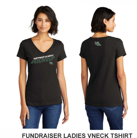 CHARGERS SOFT COTTON LADIES VNECK TEE _ Uniform Approved K-12  2025-26