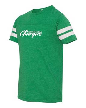 LAT - Youth Football Fine Jersey Tee - Purple/Kelly