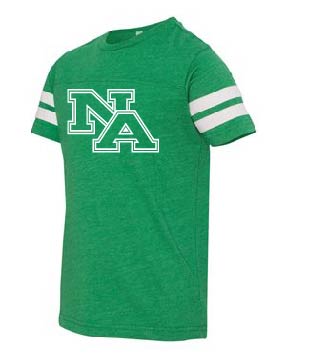 LAT - Youth Football Fine Jersey Tee - Purple/Kelly