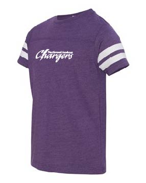 LAT - Youth Football Fine Jersey Tee - Purple/Kelly