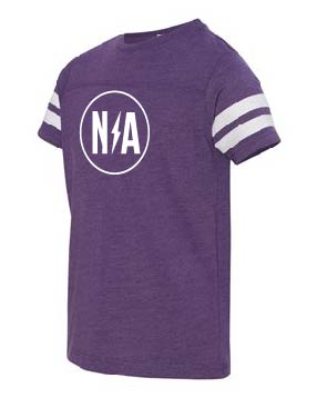 LAT - Youth Football Fine Jersey Tee - Purple/Kelly
