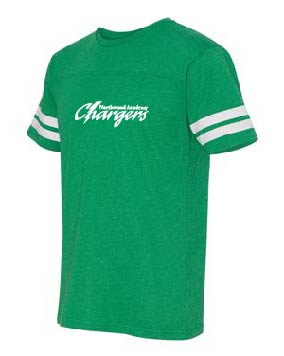 LAT - Adult Football Fine Jersey Tee - Kelly/Purple