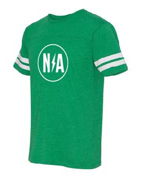 LAT - Adult Football Fine Jersey Tee - Kelly/Purple
