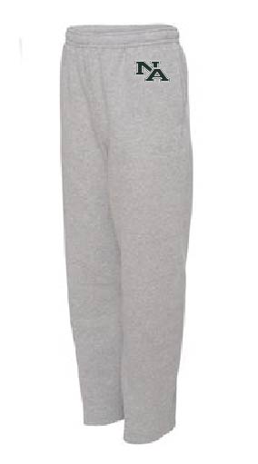 JERZEES - NuBlend® Open Bottom Sweatpants with Pockets - Black/Athletic Heather/Forest Green