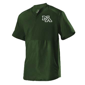 Alleson Athletic - Adult Short Sleeve Stretch Woven Batters Jacket - Forest/Black