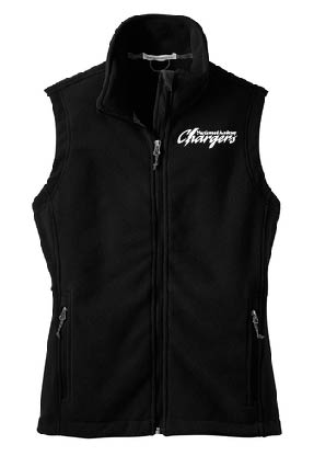 Port Authority® Ladies Fleece Vest - Black/Iron Grey