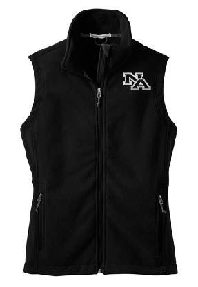 Port Authority® Ladies Fleece Vest - Black/Iron Grey
