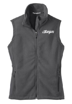 Port Authority® Ladies Fleece Vest - Black/Iron Grey