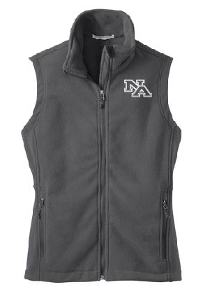 Port Authority® Ladies Fleece Vest - Black/Iron Grey