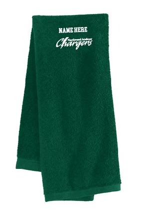 Port Authority® Sport Towel - Hunter Green/White
