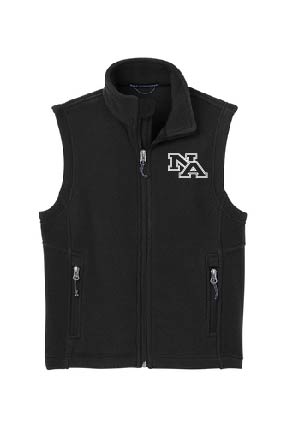 Port Authority® Youth Fleece Vest - Black/Iron Grey