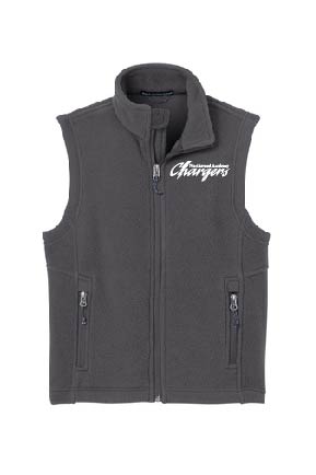 Port Authority® Youth Fleece Vest - Black/Iron Grey