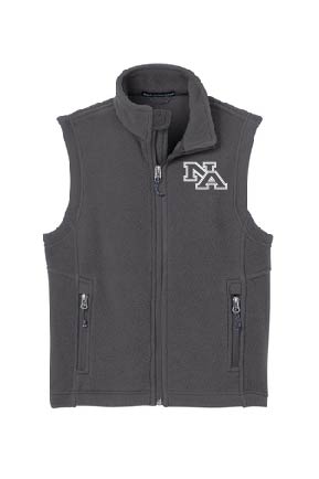 Port Authority® Youth Fleece Vest - Black/Iron Grey