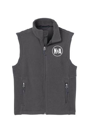 Port Authority® Youth Fleece Vest - Black/Iron Grey