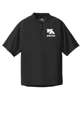 Northwood Athletics - New Era® Youth Cage Short Sleeve 1/4-Zip Jacket - Black/Graphite