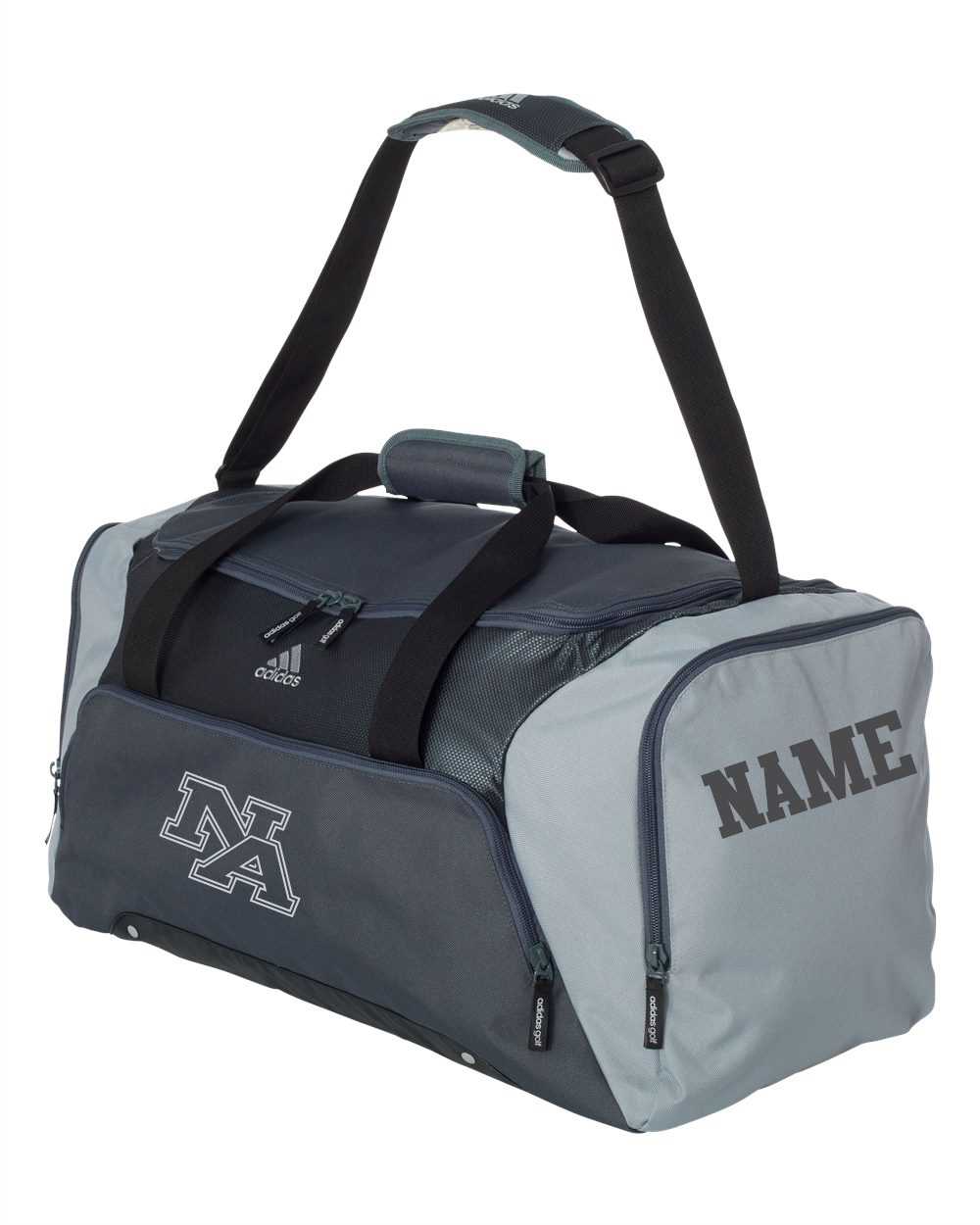 Adidas Duffel Bag with NA Athletic logo and optional personalization! (2 colors, Limited Quantities Available)